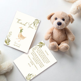 グース子供部屋韻ベビーシャワー サンキューカード