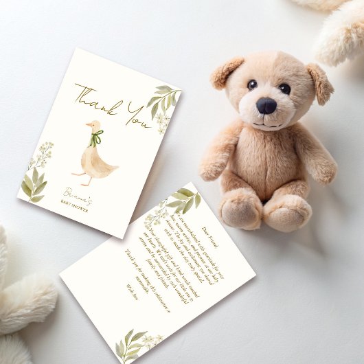グース子供部屋韻ベビーシャワー サンキューカード