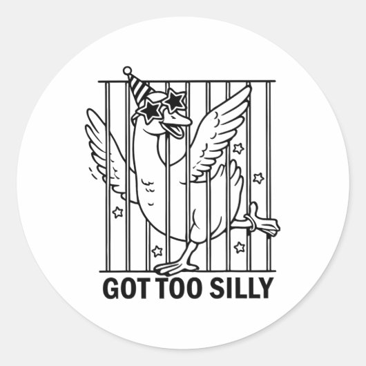 グース得間抜けヴィンテージクリスマス ラウンドシール (正面)