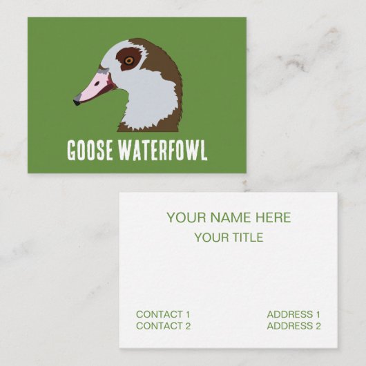 グース水鳥 名刺 (正面/裏面)