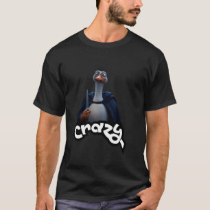 グース熱狂する動物おもしろいユーモアオリジナルDアニメーション Tシャツ