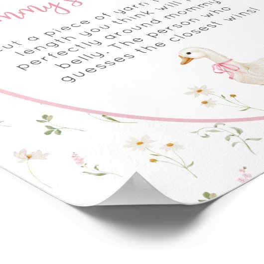 グース間抜けガールどのように大きいママの腹ゲーム ポスター (角)