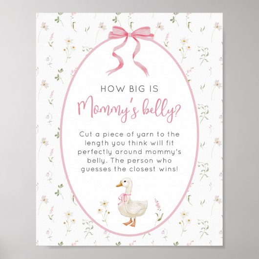 グース間抜けガールどのように大きいママの腹ゲーム ポスター (正面)