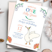 グース間抜けガールの最初の誕生日パーティーへの招待 招待状