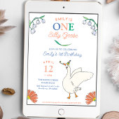 グース間抜けガールの最初の誕生日パーティーへの招待 招待状