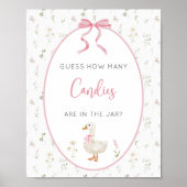 グース間抜けガールの赤ちゃんシャワーいくつゲームを推測 ポスター (正面)