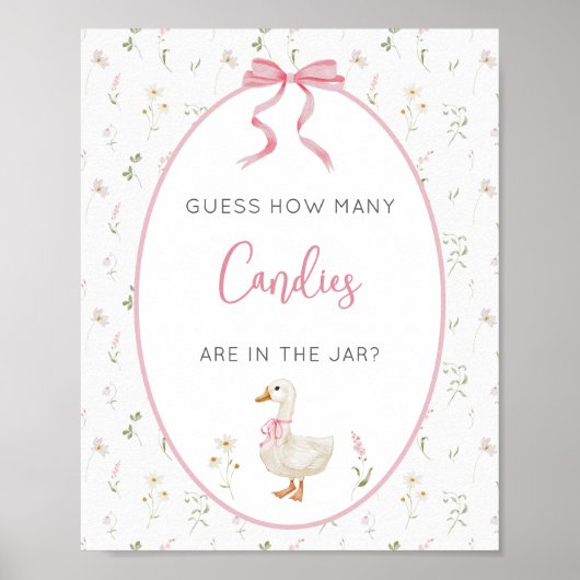 グース間抜けガールの赤ちゃんシャワーいくつゲームを推測 ポスター (正面)