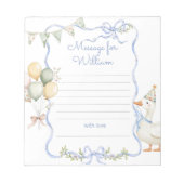 グース間抜けタイムカプセルメッセージ ノートパッド (正面)