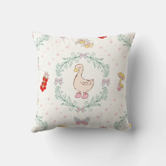 グース間抜けテーマキュートゲーゼピンクカスタム クッション (裏面)