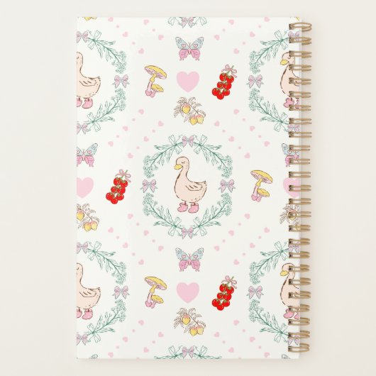 グース間抜けテーマキュートゲーゼピンクカスタム プランナー手帳 (裏面)