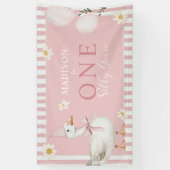 グース間抜けデイジーガール1st誕生日パーティー 横断幕 (縦)