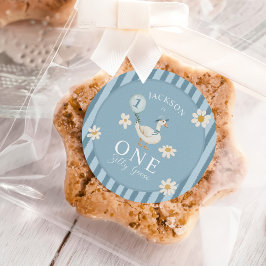 グース間抜けデイジーボーイ1歳パーティー ラウンドシール