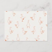 グース間抜けハンド引き中性紙おむつラッフル エンクロージャーカード (裏面)