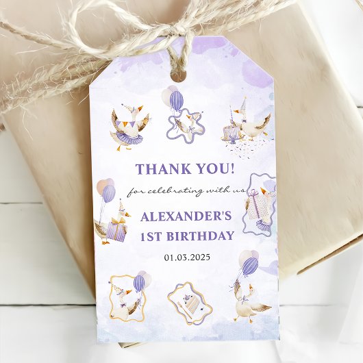 グース間抜けバースデーパーティー ギフトタグ