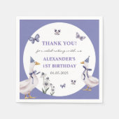 グース間抜けバースデーパーティー スタンダードカクテルナプキン (正面)