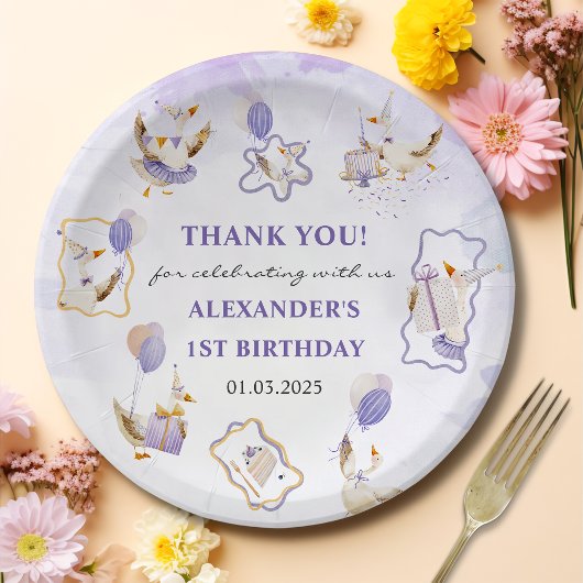 グース間抜けバースデーパーティー ペーパープレート