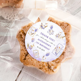 グース間抜けバースデーパーティー ラウンドシール