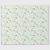 グース間抜けパーティー緑 ラッピングペーパー (フラット)