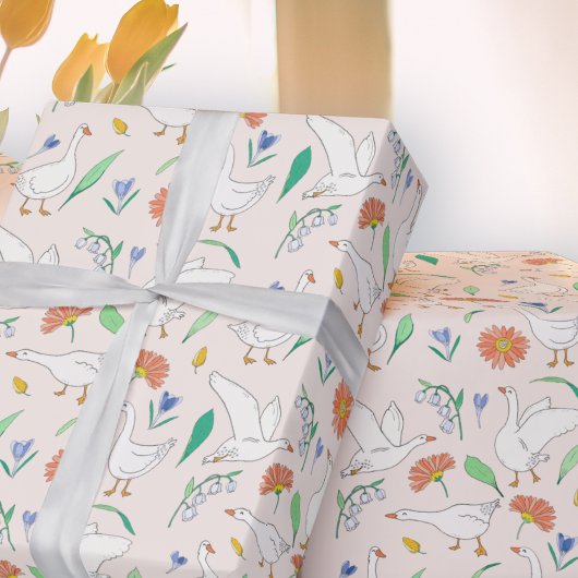 グース間抜けパーティー ラッピングペーパー