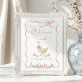 グース間抜けピンクの弓ベビーは甘い ポスター