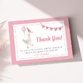 グース間抜けピンクガール誕生日サンキューカード サンキューカード