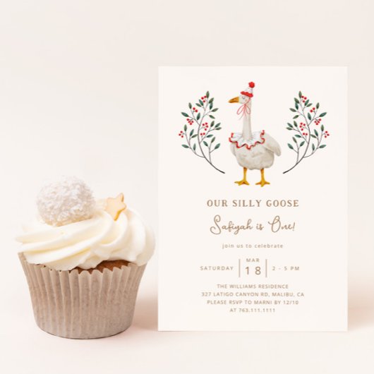 グース間抜けファースト誕生日パーティー 招待状