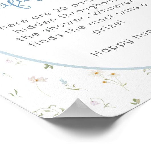 グース間抜けフローラおしゃぶり狩りボーイベビーシャワー ポスター (角)