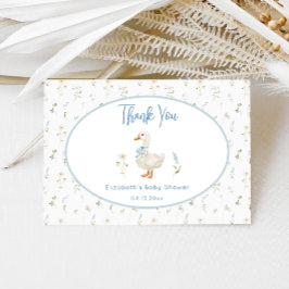 グース間抜けフローラエレガントベビーシャワー サンキューカード