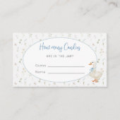 グース間抜けフローラキャンディーの赤ちゃんシャワー数 エンクロージャーカード (正面)