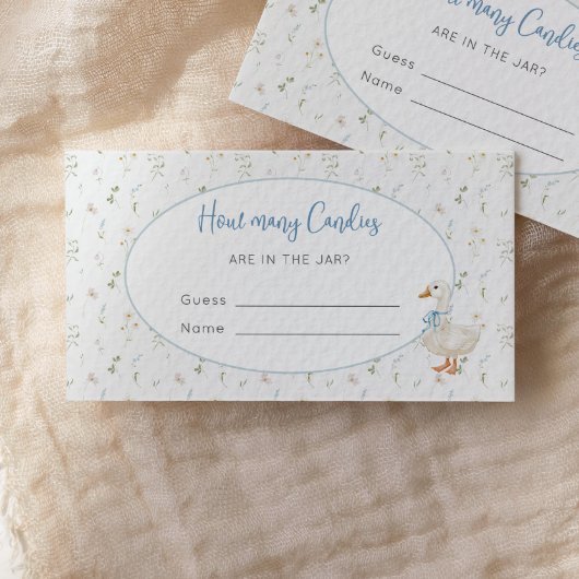 グース間抜けフローラキャンディーの赤ちゃんシャワー数 エンクロージャーカード