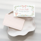 グース間抜けフローラピンクボウおむつラッフル エンクロージャーカード