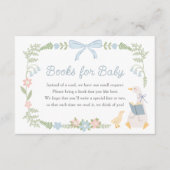 グース間抜けフローラブルーボウブックスベビー エンクロージャーカード (正面)