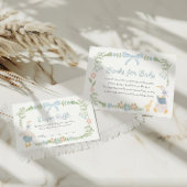 グース間抜けフローラブルーボウブックスベビー エンクロージャーカード