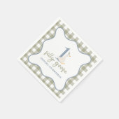 グース間抜けブルーとグリーン スタンダードカクテルナプキン (角)