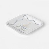 グース間抜けブルーとグリーン ペーパープレート (傾斜あり)