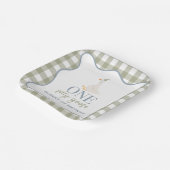 グース間抜けブルーとグリーン ペーパープレート (傾斜あり)