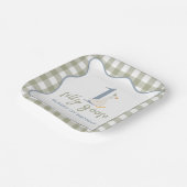 グース間抜けブルーとグリーン ペーパープレート (傾斜あり)