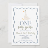 グース間抜けブルーとグリーン 招待状 (正面)