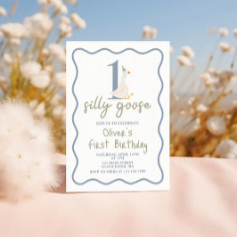 グース間抜けブルーとグリーン 招待状