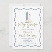 グース間抜けブルーとグリーン 招待状 (正面)