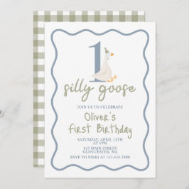 グース間抜けブルーとグリーン 招待状