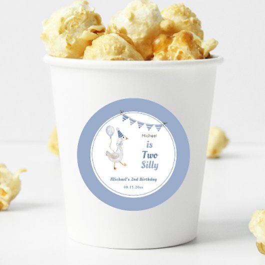 グース間抜けブルーボーイ2nd誕生日 ラウンドシール