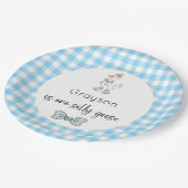 グース間抜けブルー誕生日 ペーパープレート (アングル)