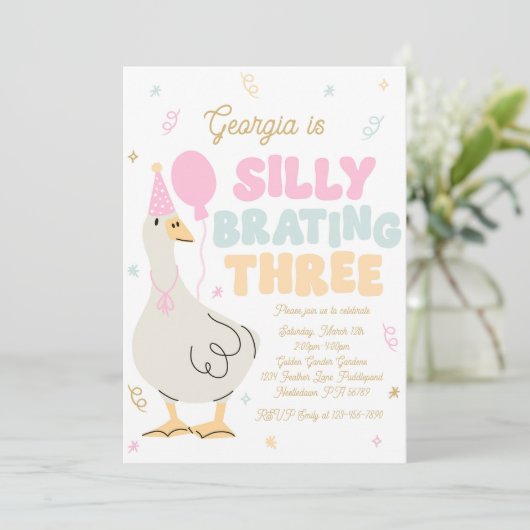 グース間抜けブ間抜けリー三誕生日パーティー 招待状 (スタンド正面)