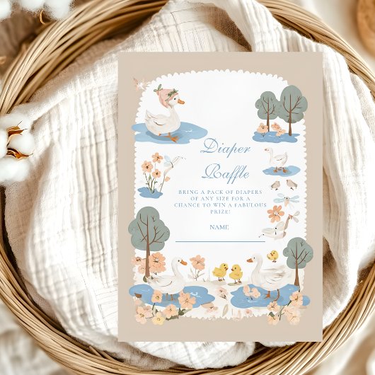 グース間抜けベビーおむつラッフル エンクロージャーカード