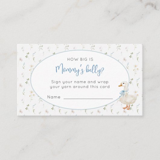 グース間抜けボーイフローラママのお腹の大きさ エンクロージャーカード (正面)