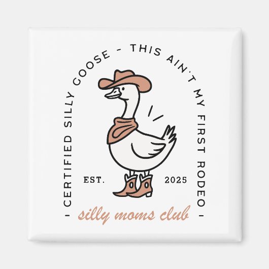 グース間抜けママ女性のカーボーイクおもしろいラブ動物 マグネット