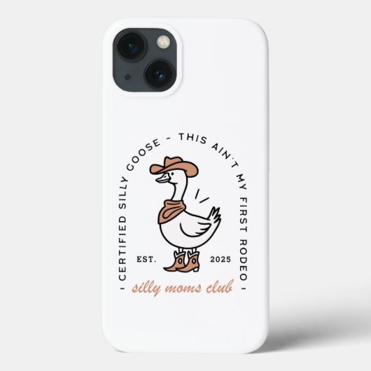 グース間抜けママ女性のカーボーイクおもしろいラブ動物 Case-Mate iPhoneケース (裏面)