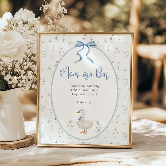 グース間抜けモモザバーサイン赤ちゃんシャワーポスター ポスター