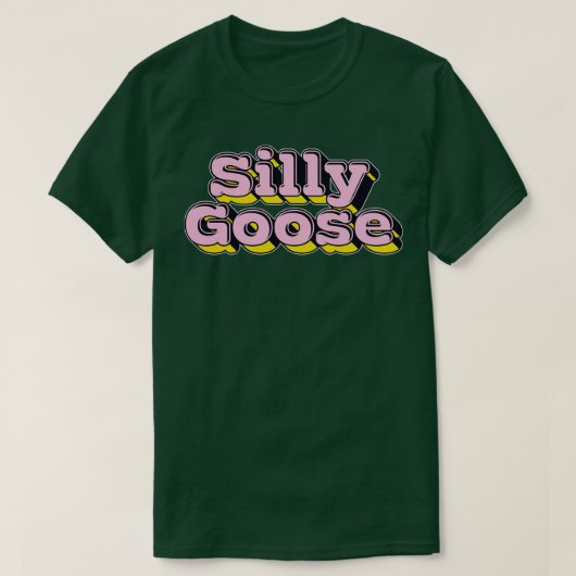 グース間抜けレトロミーム恋人デザイン Tシャツ (デザイン正面)